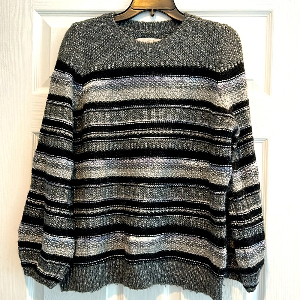 Loft - Gray and Black Sweater - Size L